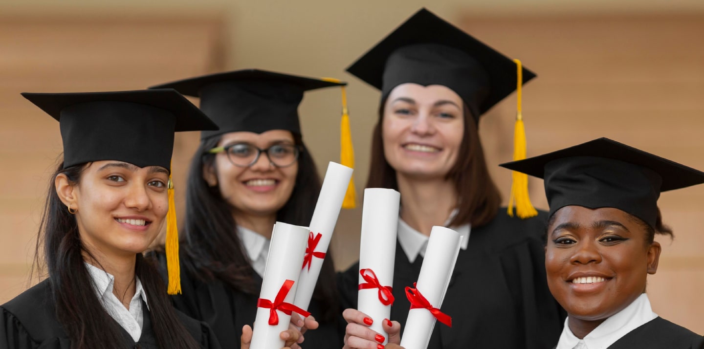 students with certificates